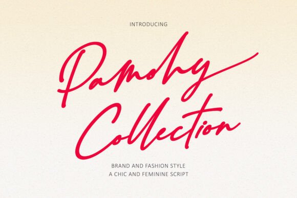 Pamohy Collection: A Modern Handwritten Font for Elegant Design