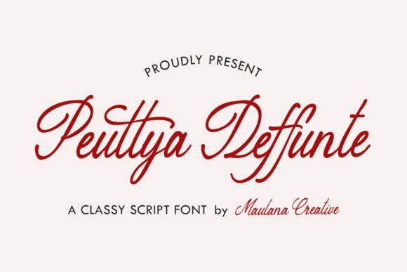 Peuttya Deffunte: The Script Font for Authentic Branding